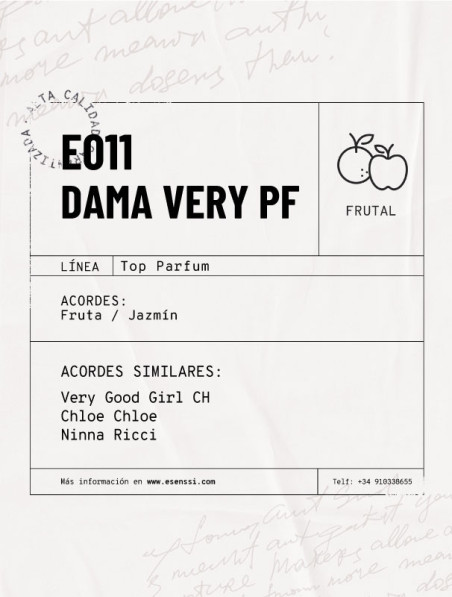 E011 / DAMA VERY BF